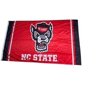 NC State Wolfpack Flag Desert Cactus Tuffy Mascot Red Black Banner 3x5 ft NCAA